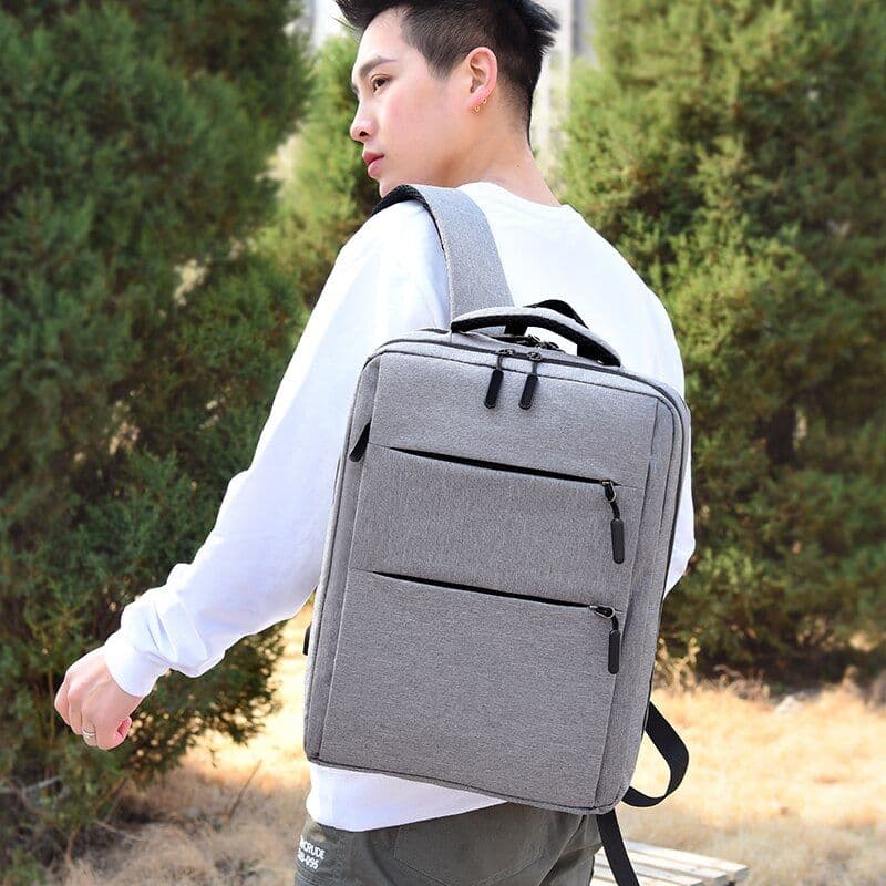 image-Business Man Backpack Waterproof Oxford Cloth Bag Multifunctional USB
