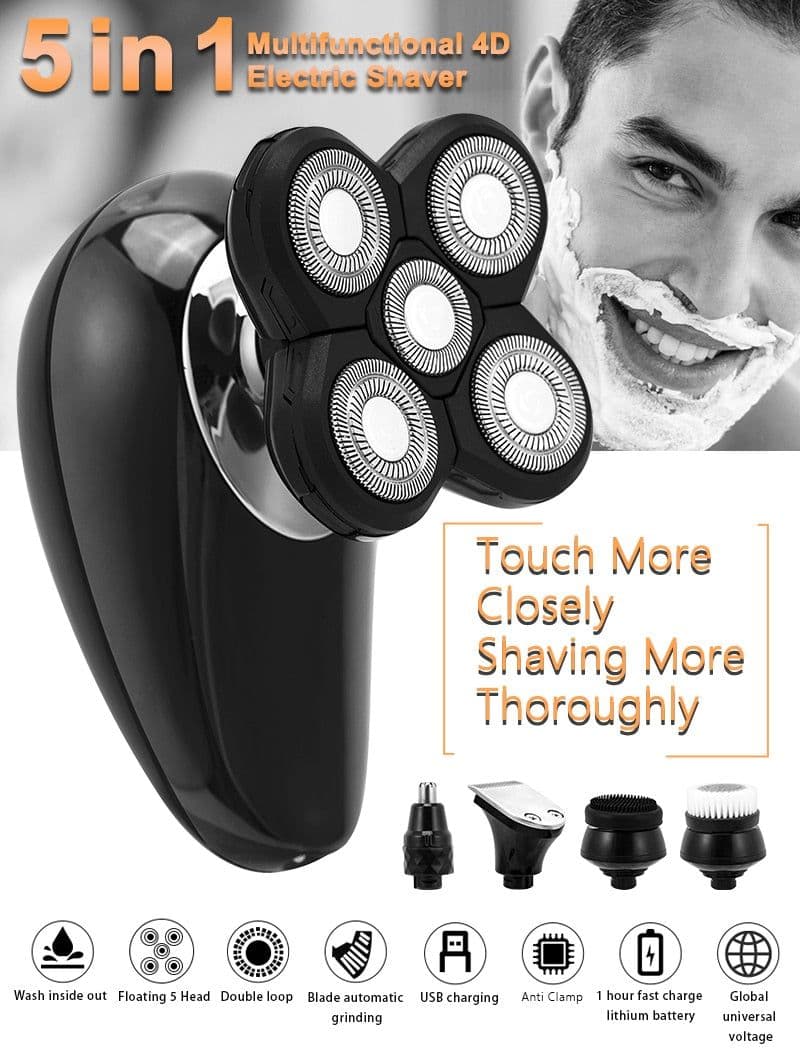 image-Electric Razor for Men Bald Head Shaver LED Display
