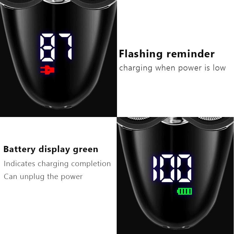 image-Electric Razor for Men Bald Head Shaver LED Display