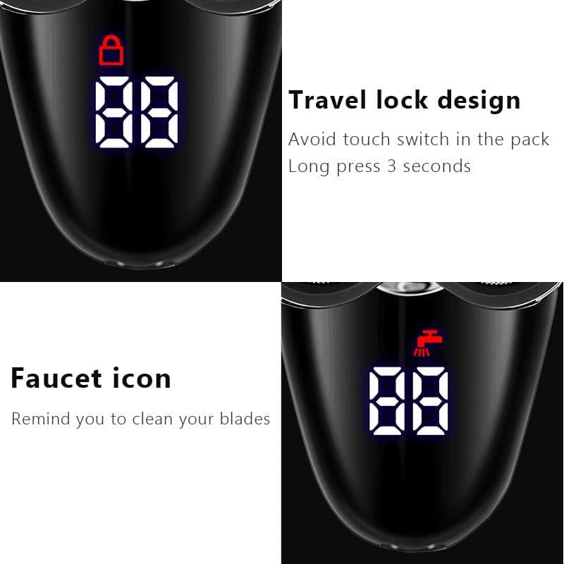 image-Electric Razor for Men Bald Head Shaver LED Display