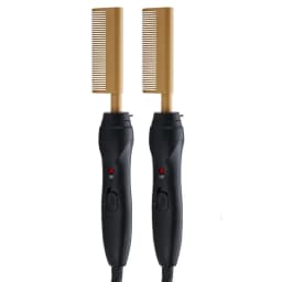 image-Ceramic Electric Hot Comb Hair Dryer Brush and Auto Shut Off Black