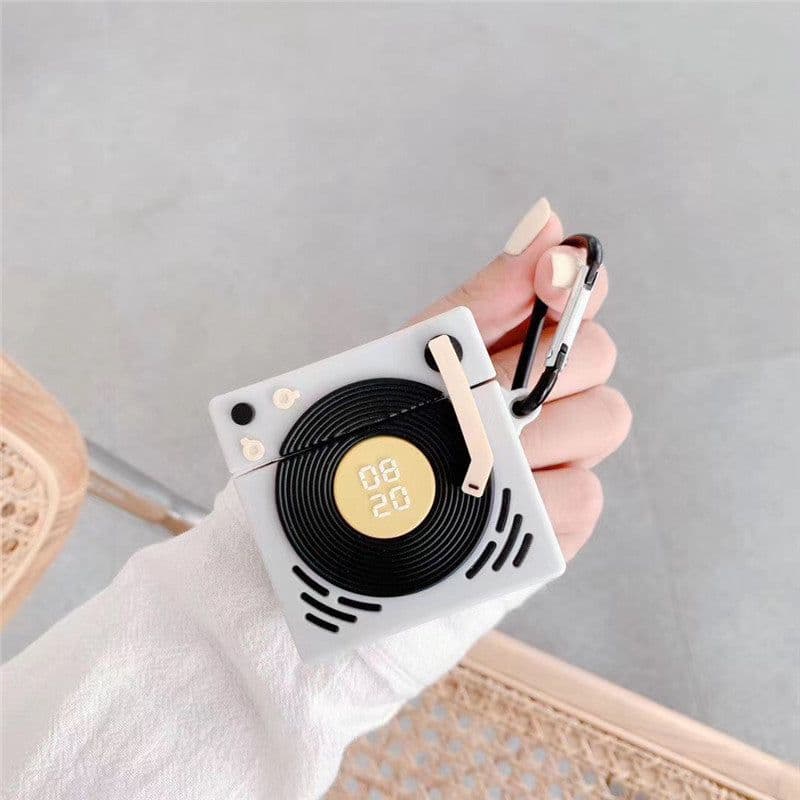image-Retro Creative Gramophone Nostalgic Silicone Headphone Case