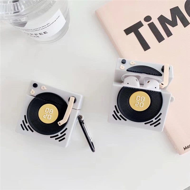 image-Retro Creative Gramophone Nostalgic Silicone Headphone Case