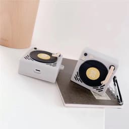 image-Retro Creative Gramophone Nostalgic Silicone Headphone Case
