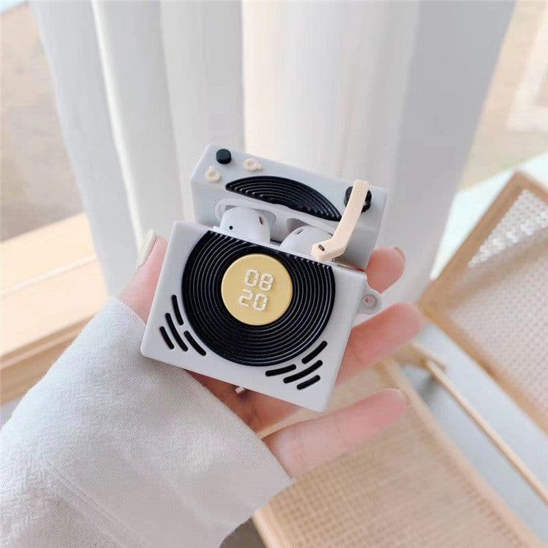 image-Retro Creative Gramophone Nostalgic Silicone Headphone Case