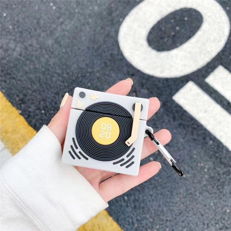 image-Retro Creative Gramophone Nostalgic Silicone Headphone Case