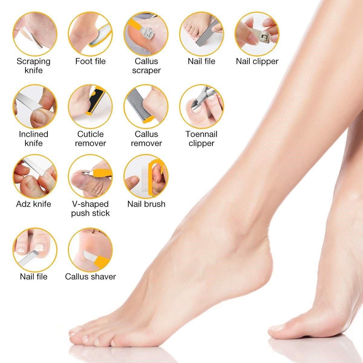 image-17 in 1 Professional Foot Care Kit Pedicure Tools Set