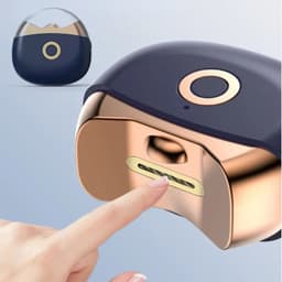image-Portable Mini Electric Nail Clipper Polisher With Light Low Noise Nail