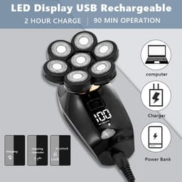 image-New Shaver For Men 7D Independently 7 Cutter Floating Head