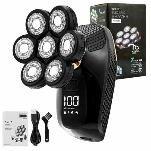 image-New Shaver For Men 7D Independently 7 Cutter Floating Head