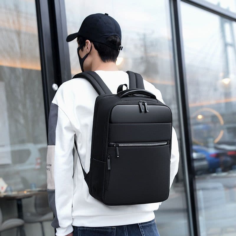 image-Mens Multifunction Waterproof Backpacks Large Capacity USB Charging
