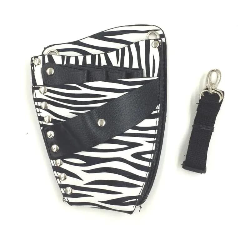 image-PU Leather Rivet Hair Scissor Bag Clips Bag Hairdressing Barber