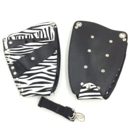 image-PU Leather Rivet Hair Scissor Bag Clips Bag Hairdressing Barber