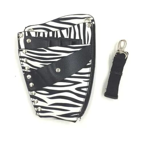 image-PU Leather Rivet Hair Scissor Bag Clips Bag Hairdressing Barber