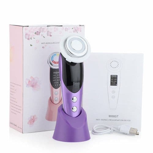 image-7-in-1 Facial Massager EMS Micro-current Color Light