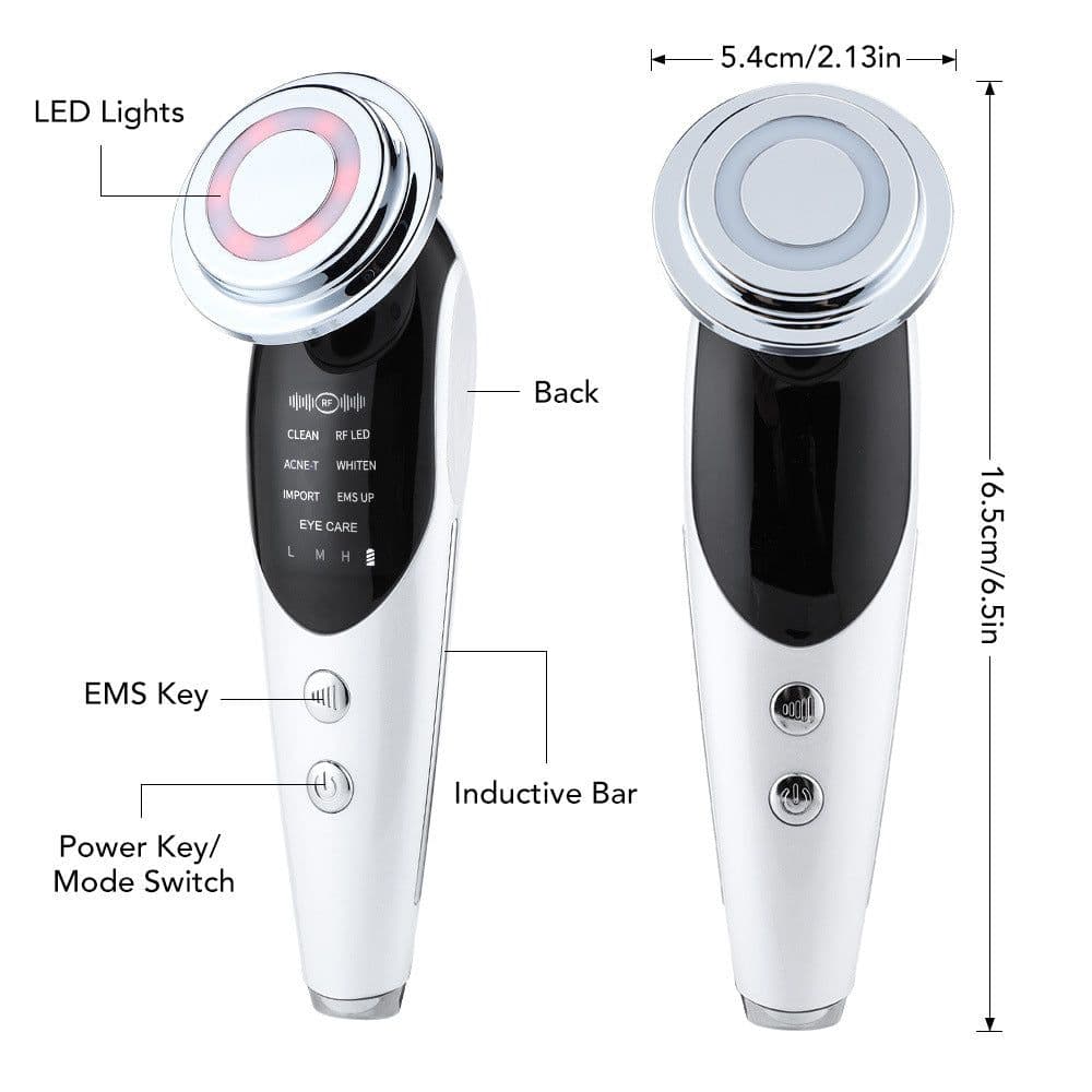 image-7-in-1 Facial Massager EMS Micro-current Color Light