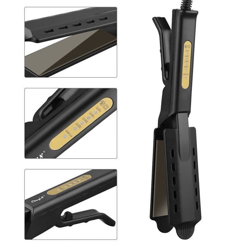 image-Professional Hair Straightener Wet Dry Straight Plate Flat Iron Fast