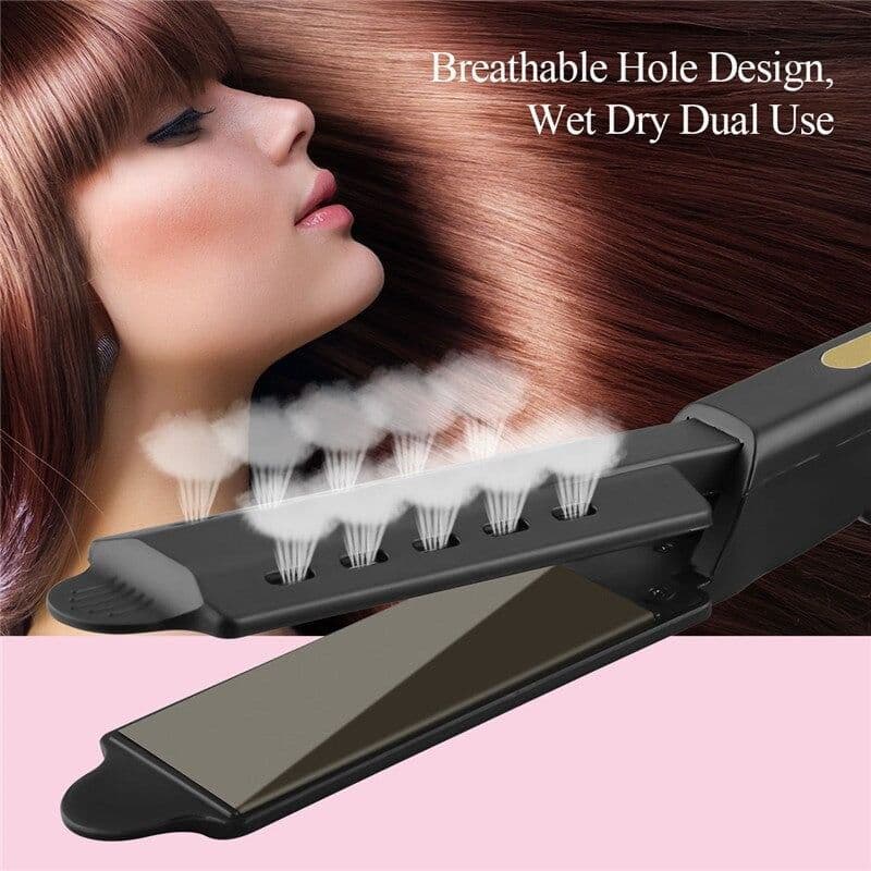 image-Professional Hair Straightener Wet Dry Straight Plate Flat Iron Fast