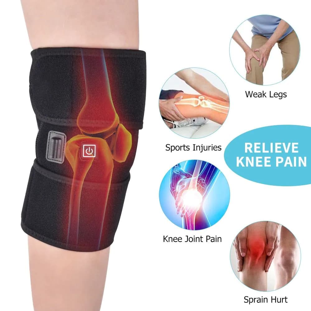 image-Heating Knee Pads Knee Brace Support Pads Thermal Heat Therapy Wrap