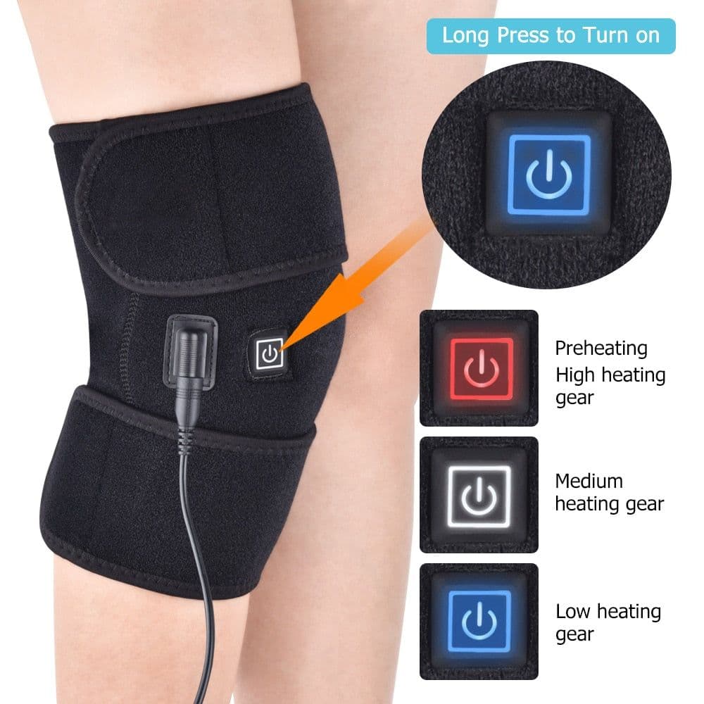 image-Heating Knee Pads Knee Brace Support Pads Thermal Heat Therapy Wrap
