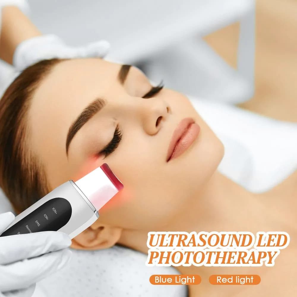 image-Ultrasonic Skin Scrubber EMS Microcurrent Face Lifting