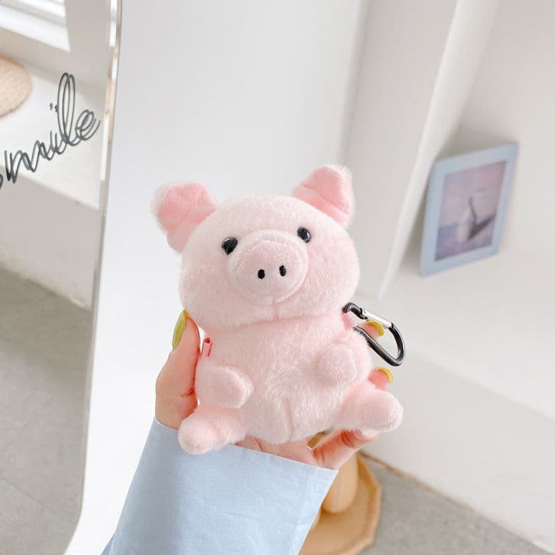 image-Wireless Bluetooth Cartoon Plush Earphone Case