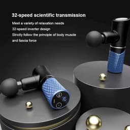 image-Mini 32 Gears Electric LCD Massage Gun with 4 Head