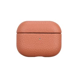 image-Lychee Leather Earphone Case Orange Fit