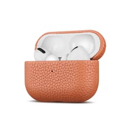 image-Lychee Leather Earphone Case Orange Fit