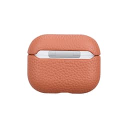 image-Lychee Leather Earphone Case Orange Fit