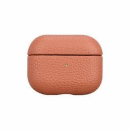 image-Lychee Leather Earphone Case Orange Fit