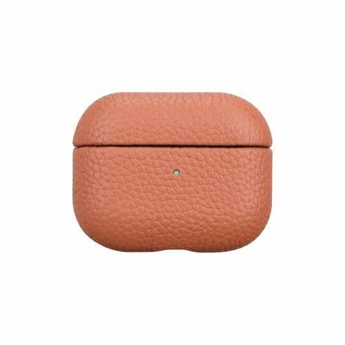 image-Lychee Leather Earphone Case Orange Fit