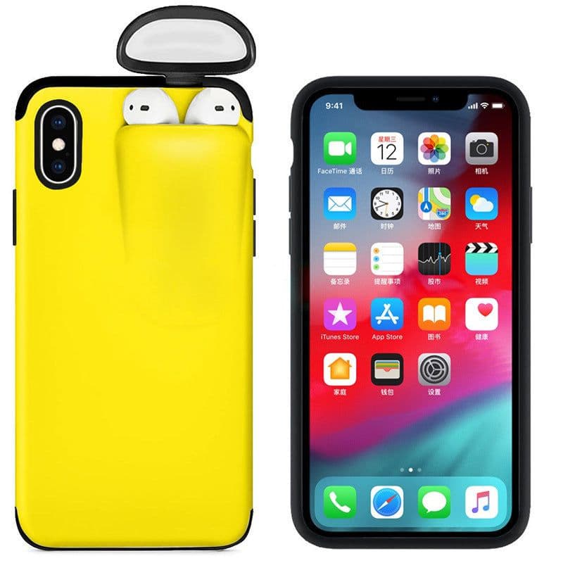 image-Compatible with Apple, Wireless Earphone Mobile Phone Case