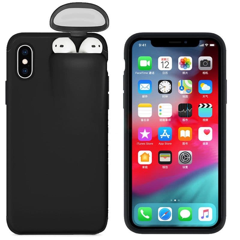 image-Compatible with Apple, Wireless Earphone Mobile Phone Case