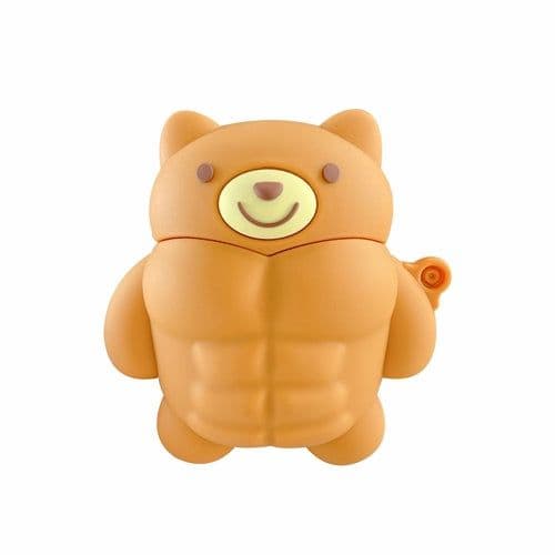 image-Muscle Bear Cartoon Silicone Earphone Case