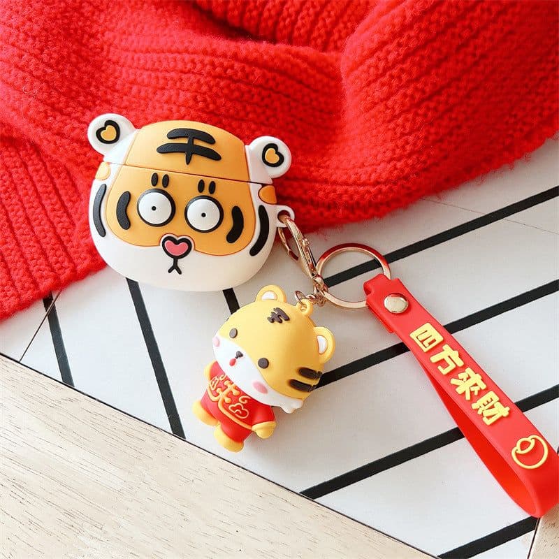 image-Tiger Wireless Earphone Cartoon Protective Case