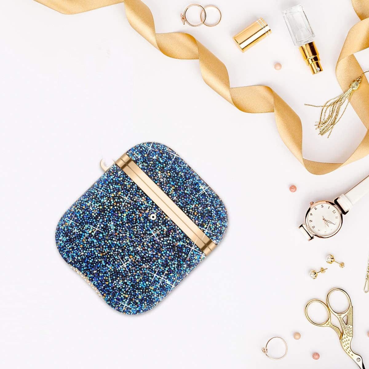 image-Soft Electroplating Fashion Star Diamond Earphone Sleeve