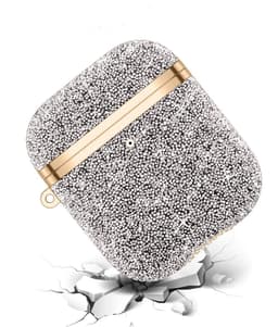 image-Soft Electroplating Fashion Star Diamond Earphone Sleeve
