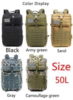 image-30L/50L 1000D Nylon Waterproof Backpack Outdoor Military Rucksacks