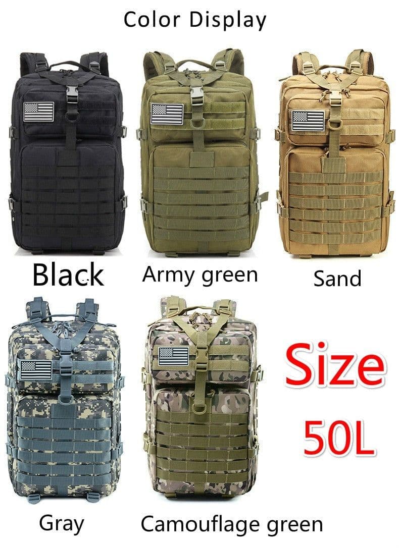 image-30L/50L 1000D Nylon Waterproof Backpack Outdoor Military Rucksacks