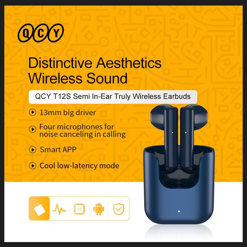 image-Wireless Bluetooth Headset Binaural Semi-in-ear Sports