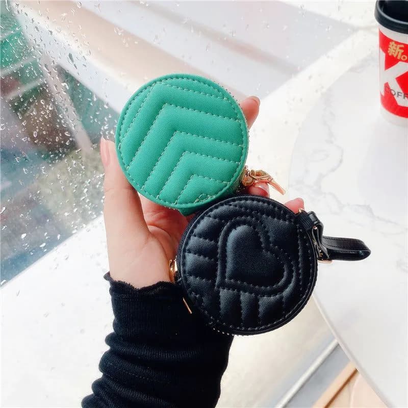 image-Bluetooth Headset Protective Case Zipper Leather