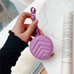 image-Bluetooth Headset Protective Case Zipper Leather