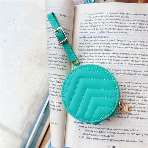 image-Bluetooth Headset Protective Case Zipper Leather