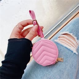 image-Bluetooth Headset Protective Case Zipper Leather