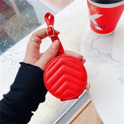 image-Bluetooth Headset Protective Case Zipper Leather