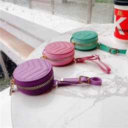 image-Bluetooth Headset Protective Case Zipper Leather