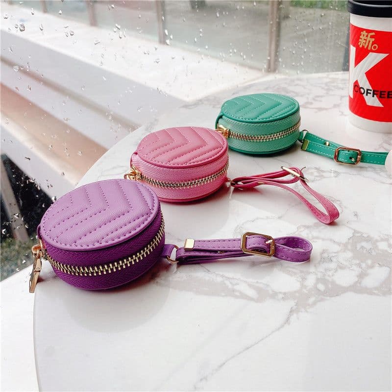 image-Bluetooth Headset Protective Case Zipper Leather