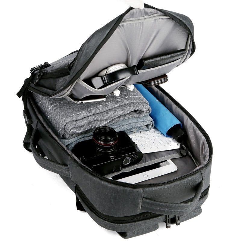 image-Mens Casual USB Charging Luxury Laptop Backpack Waterproof