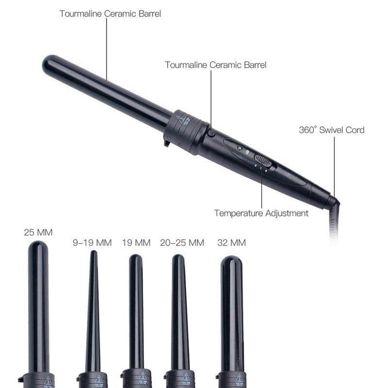 image-Tourmaline Ceramic Electric Curling Iron 9 19 25 32 Mm Hair Curler